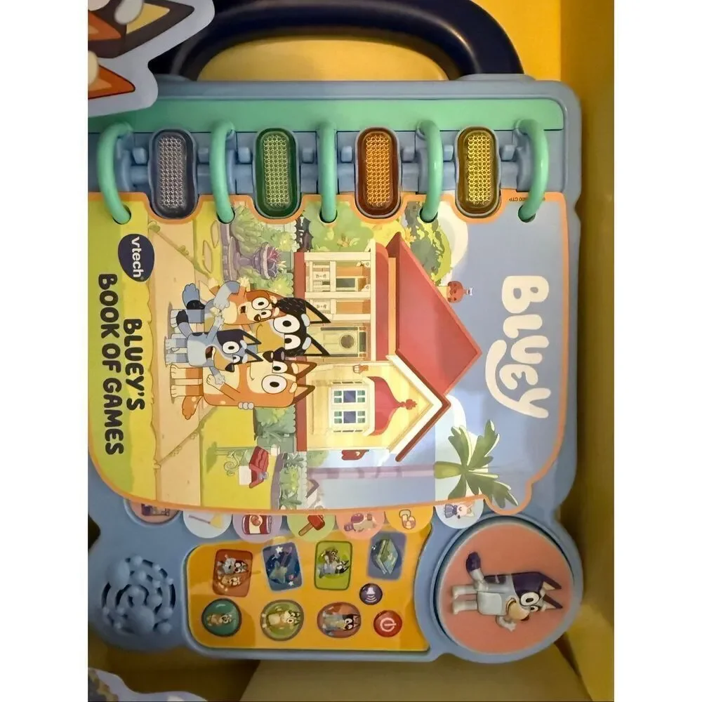 VTech Bluey's 14 Interactive Pages Book of Games Interactive Learning Toy NWOT
